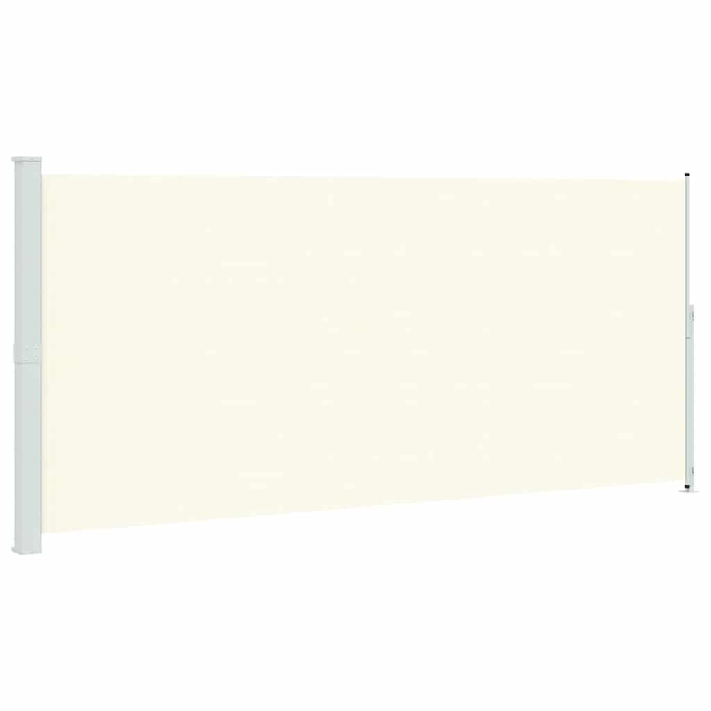 sammenrullelig sidemarkise til terrassen 220x514 cm cremefarvet