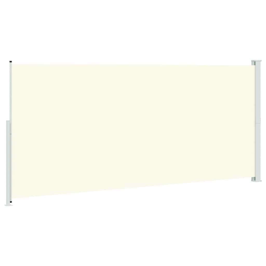 sammenrullelig sidemarkise til terrassen 220x514 cm cremefarvet
