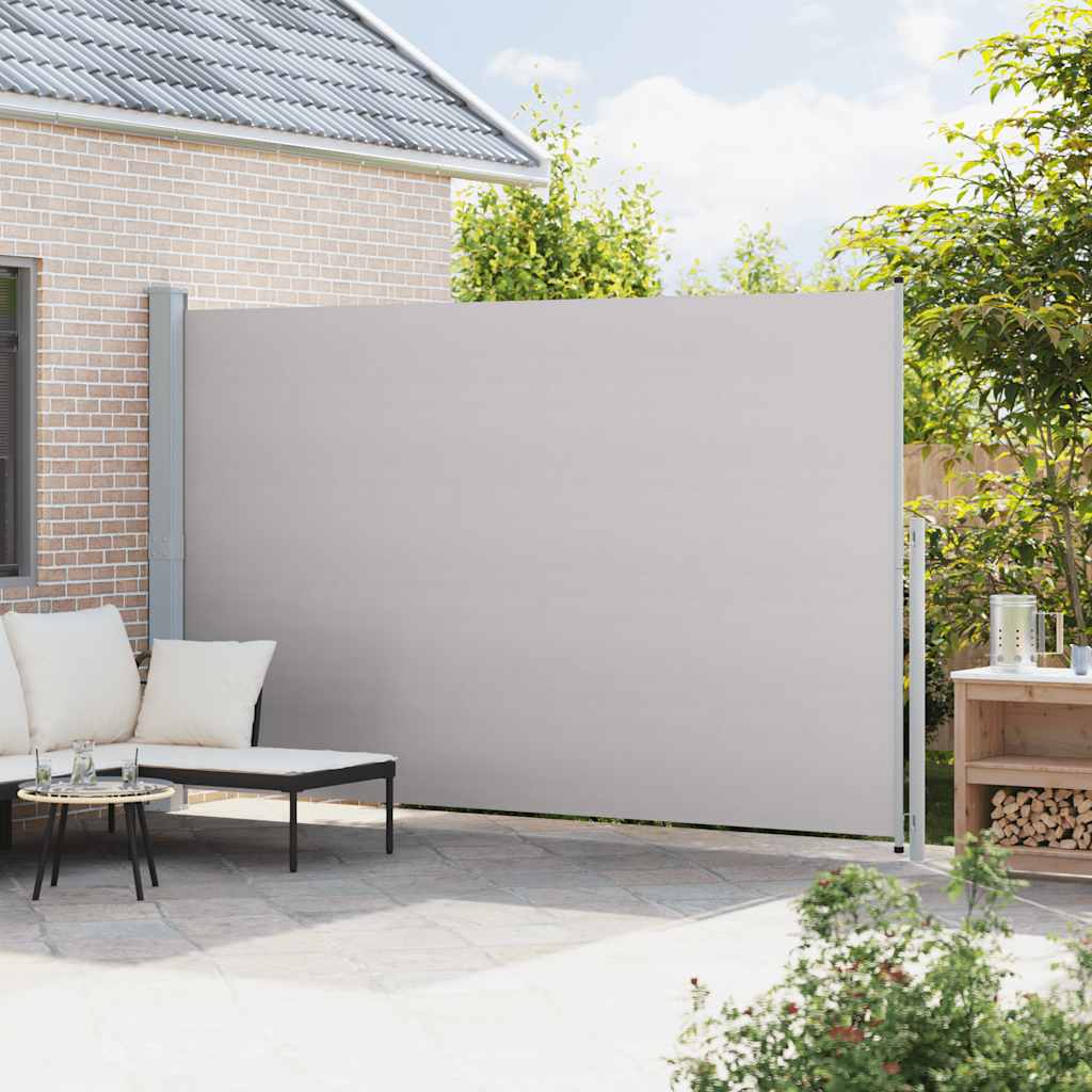 sammenrullelig sidemarkise til terrassen 220x514 cm grå