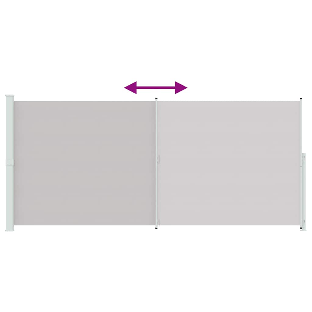 sammenrullelig sidemarkise til terrassen 220x514 cm grå