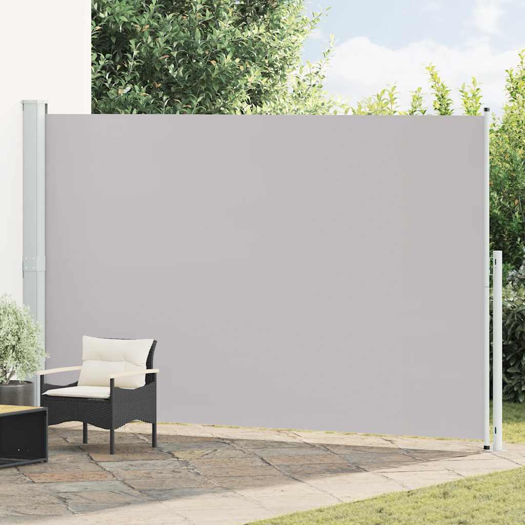 sammenrullelig sidemarkise til terrassen 220x514 cm grå