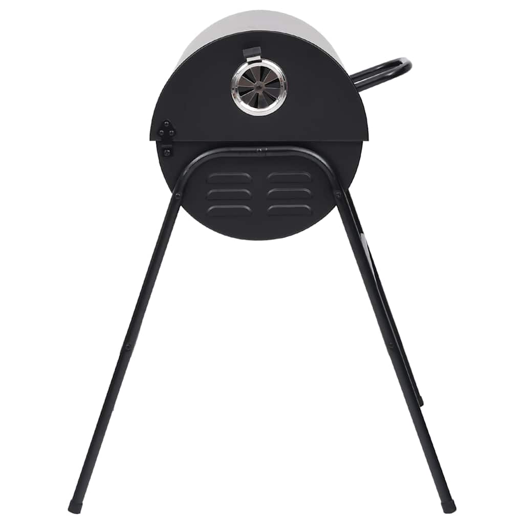 tøndegrill med 2 grillriste 80x95x90 cm stål sort