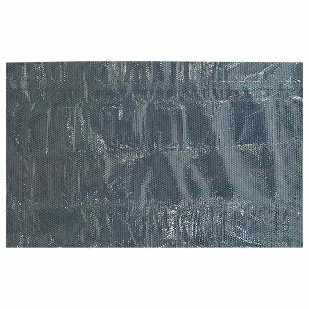flydende solopvarmet poolovertræk 732x366 cm PE sort og blå