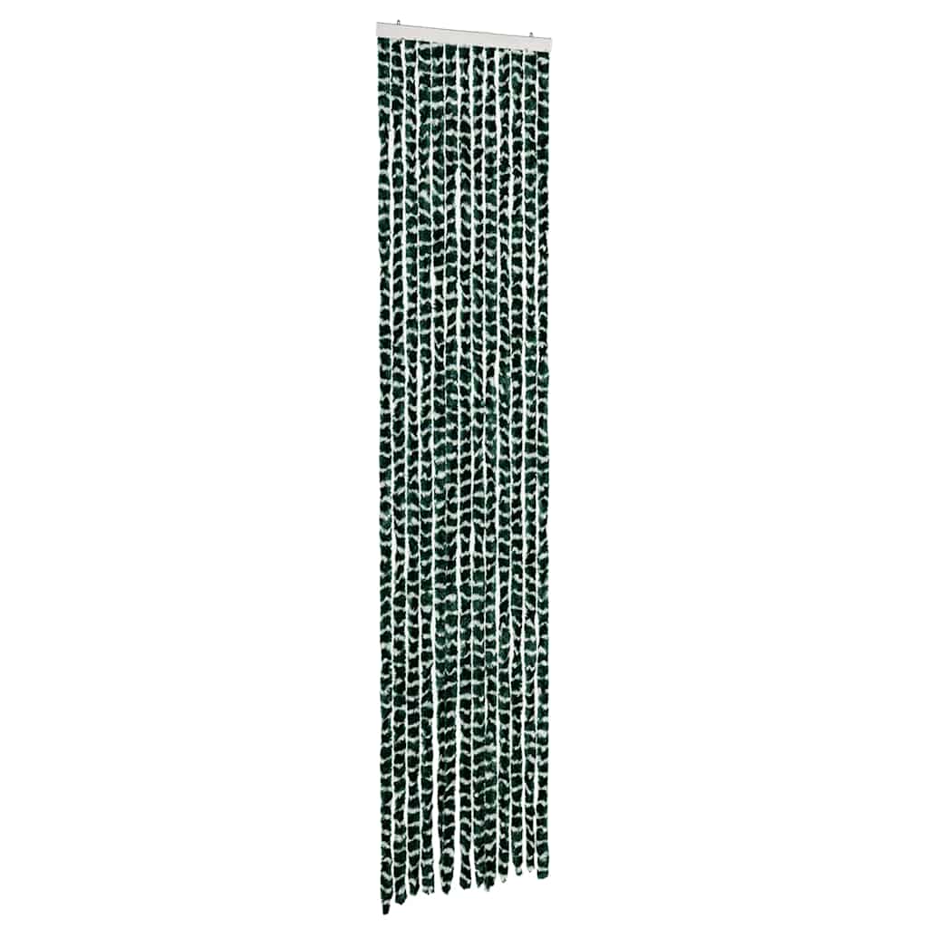 insektgardin 56x185 cm chenille grøn og hvid