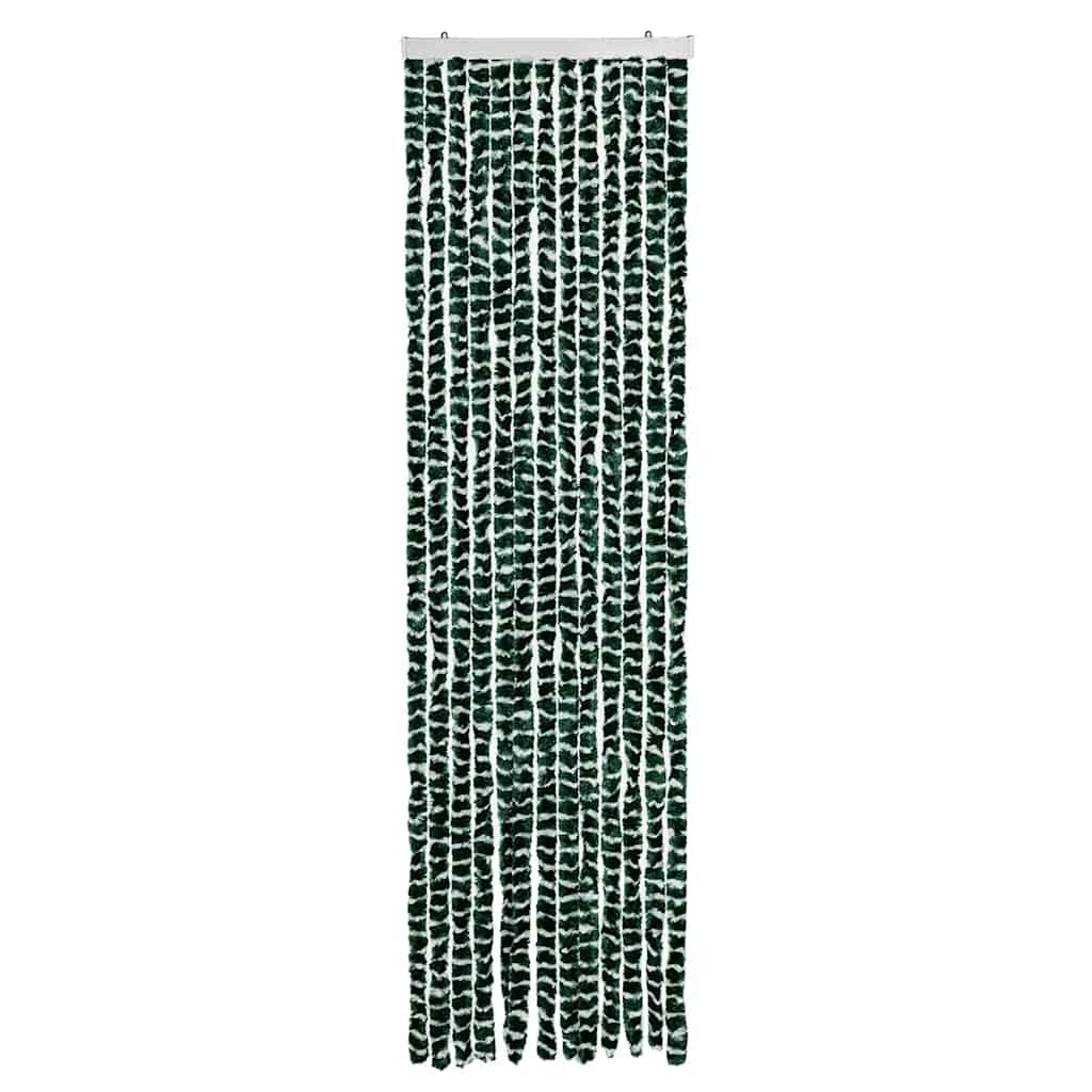 insektgardin 56x185 cm chenille grøn og hvid