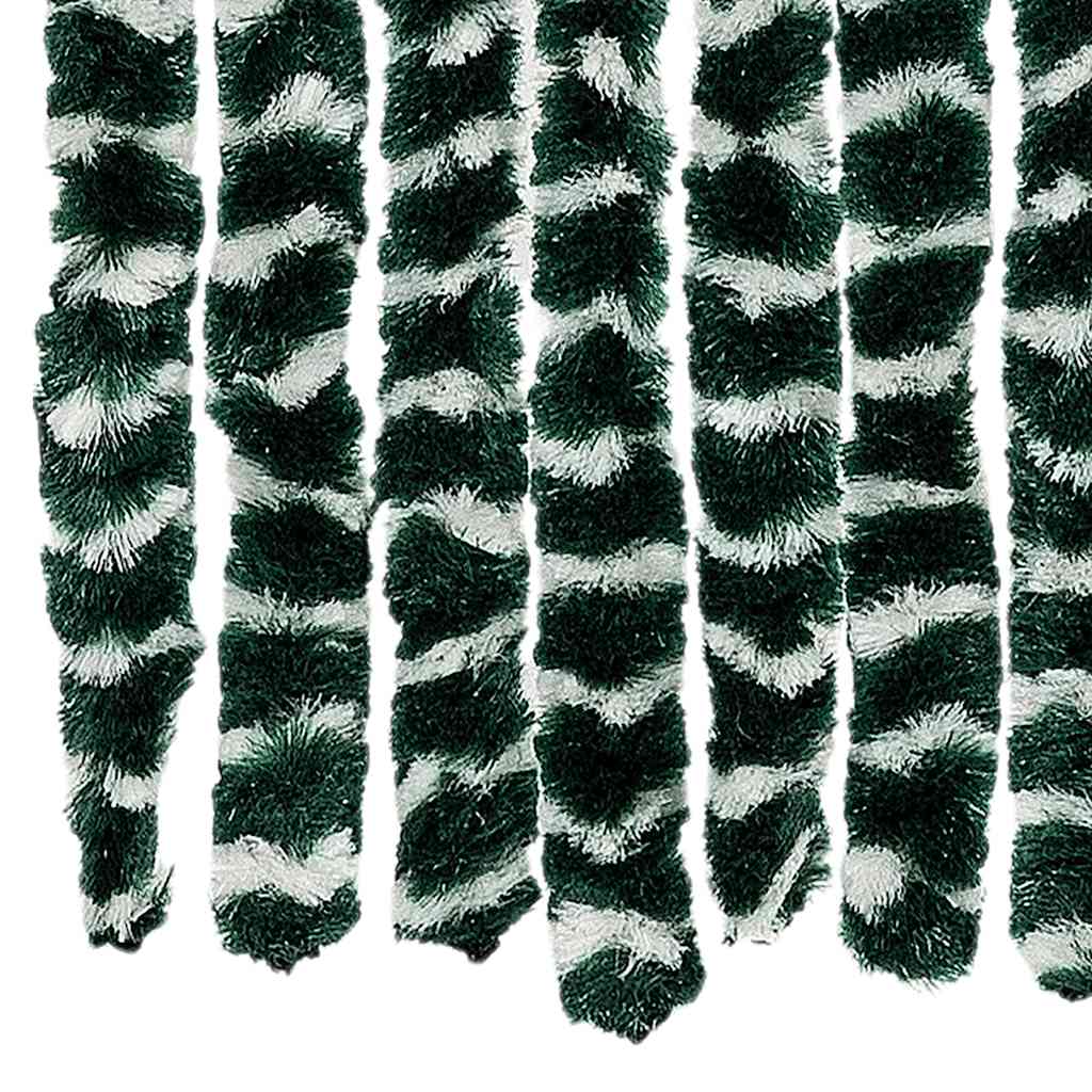 insektgardin 56x185 cm chenille grøn og hvid