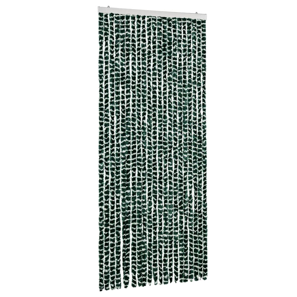 insektgardin 90x220 cm chenille grøn og hvid