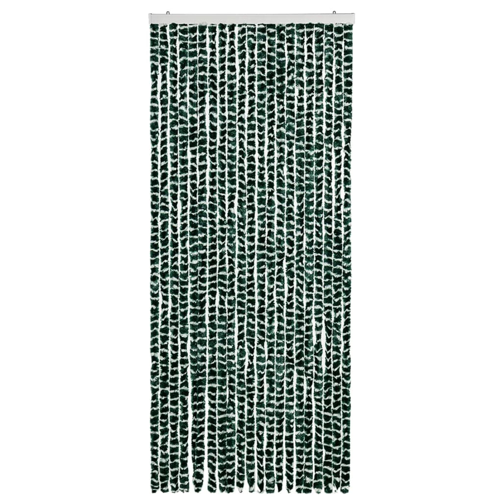 insektgardin 90x220 cm chenille grøn og hvid