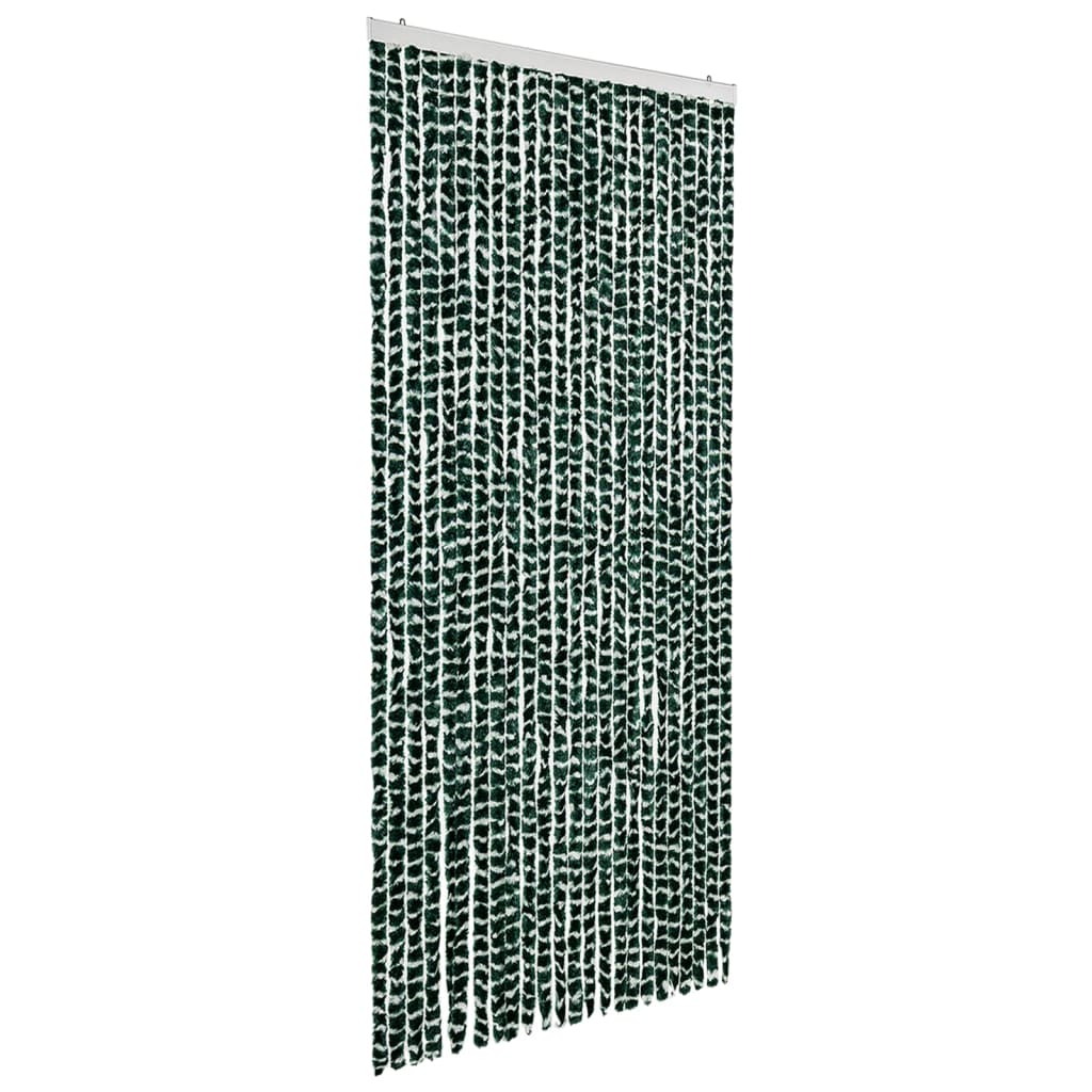 insektgardin 100x220 cm chenille grøn og hvid