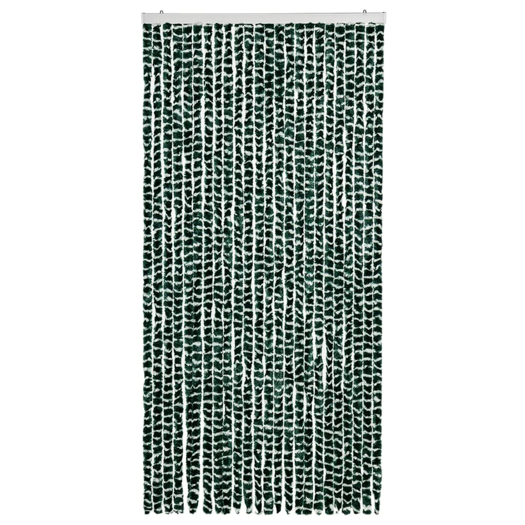 insektgardin 100x220 cm chenille grøn og hvid