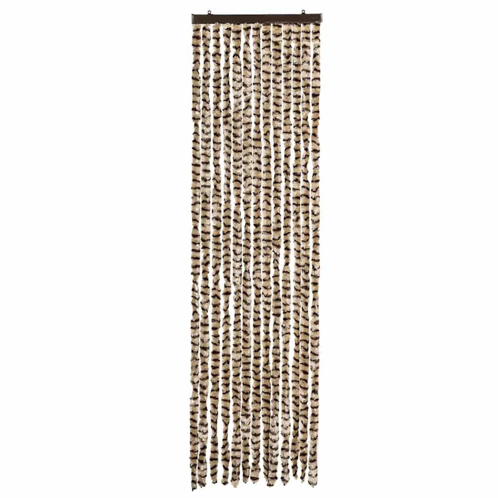 insektgardin 56x185 cm chenille beige og brun