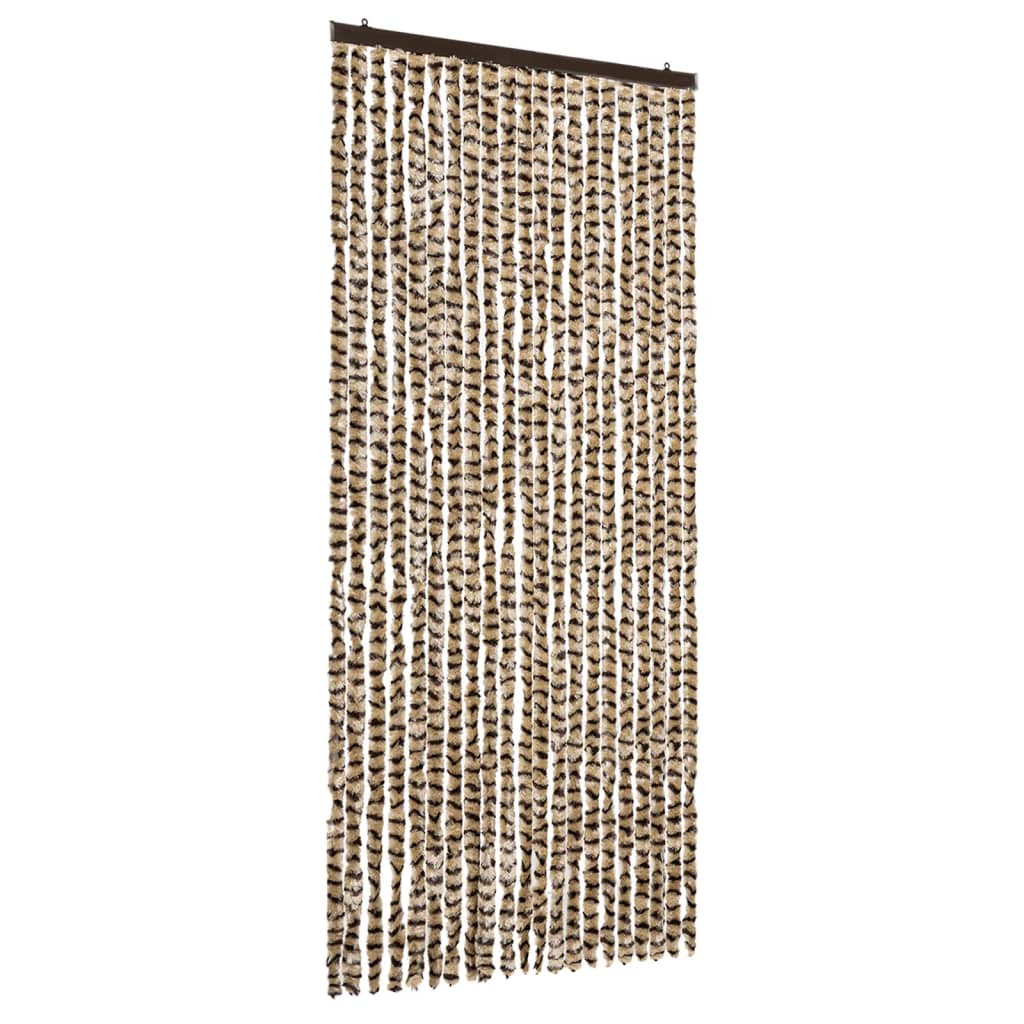 insektgardin 90x220 cm chenille beige og brun