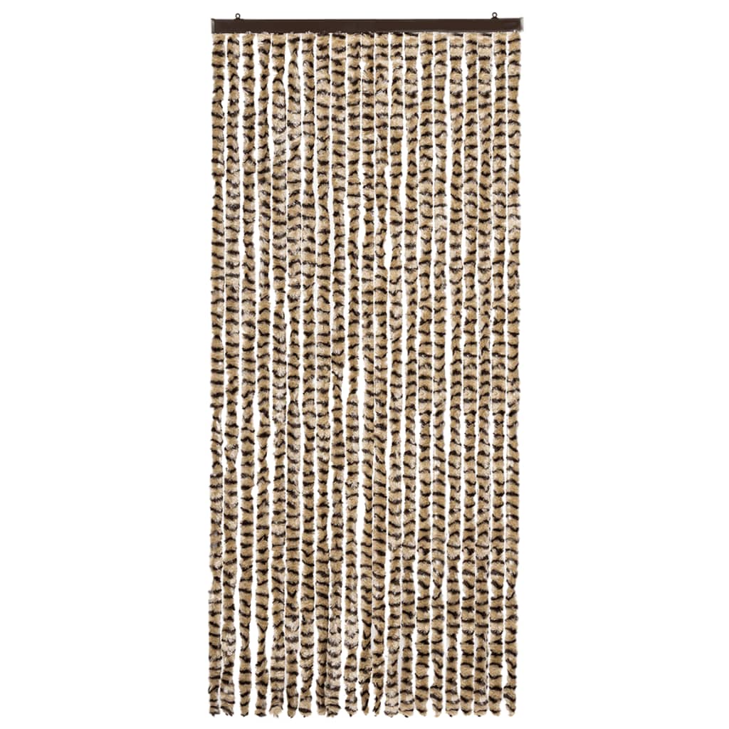 insektgardin 90x220 cm chenille beige og brun