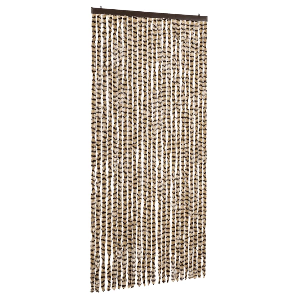 insektgardin 100x220 cm chenille beige og brun