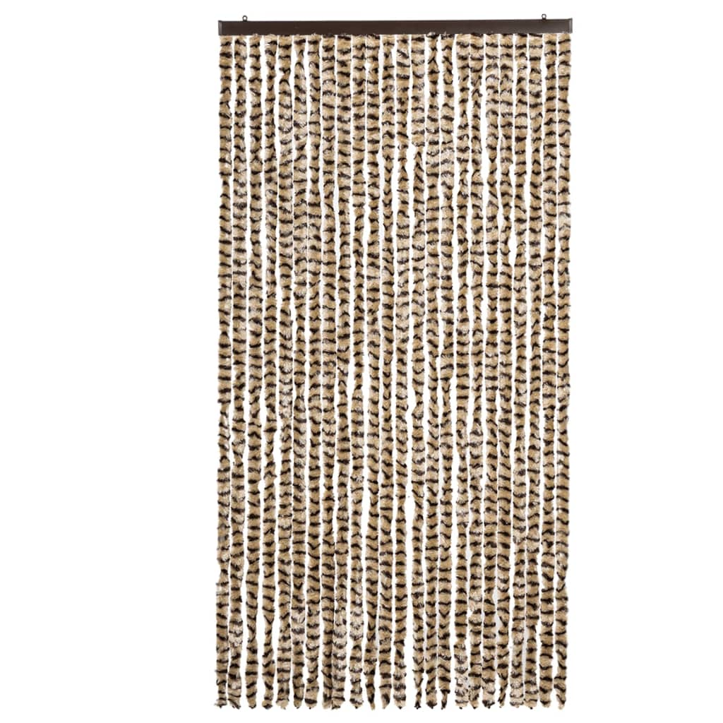 insektgardin 100x220 cm chenille beige og brun