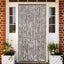 insektgardin 90x220 cm chenille brun og hvid