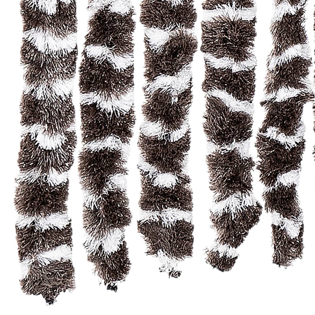 insektgardin 100x220 cm chenille brun og hvid