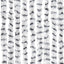insektgardin 100x220 cm chenille lysegrå og mørkegrå