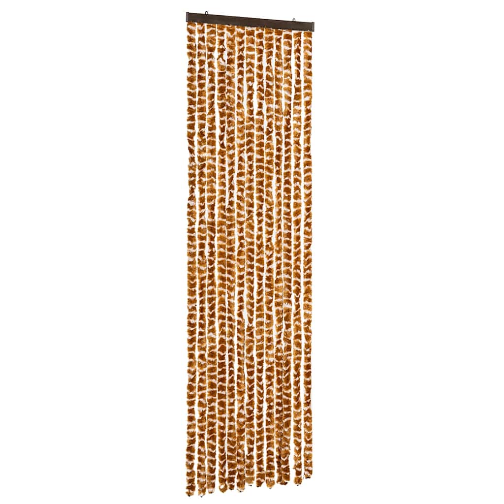 insektgardin 56x185 cm chenille okker og hvid