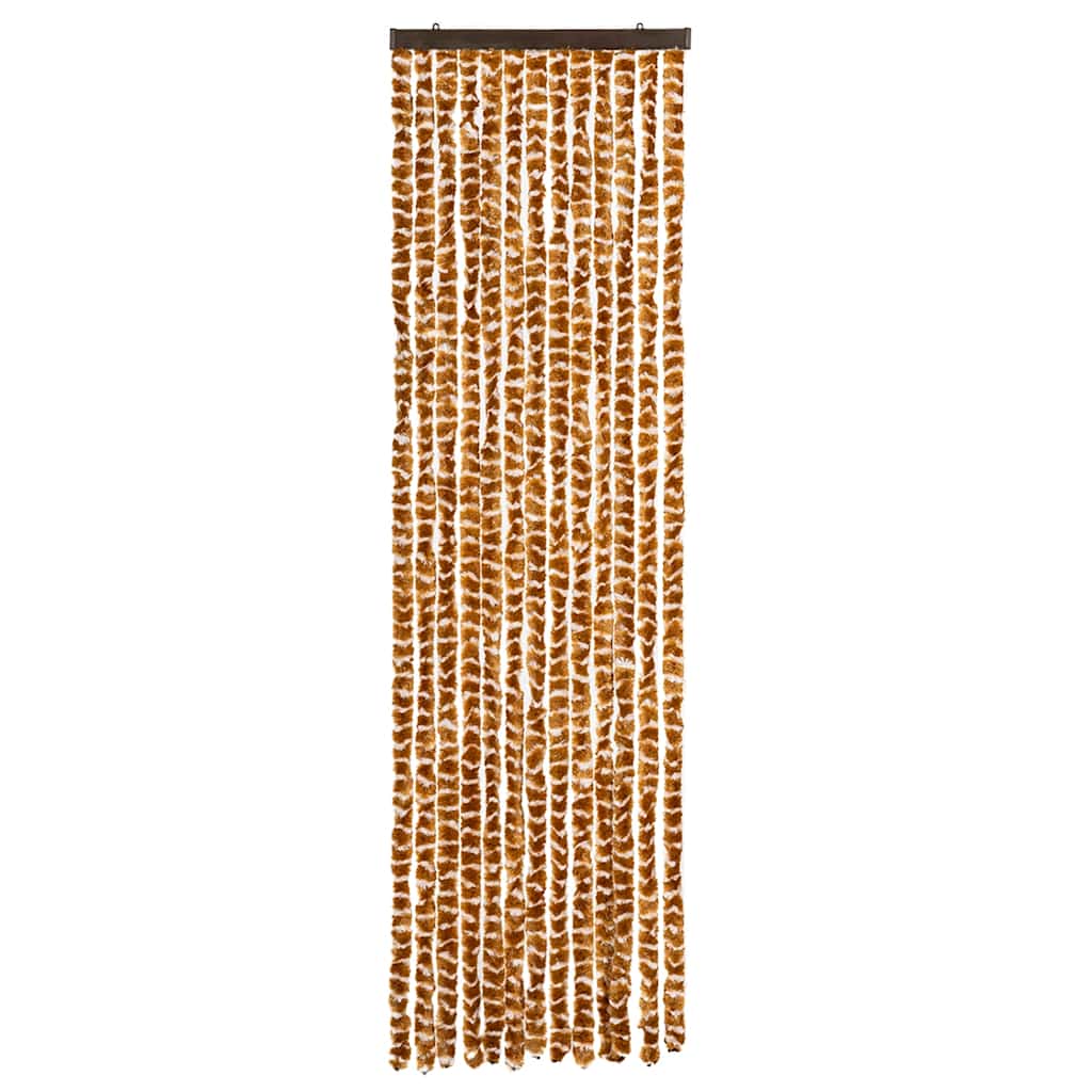 insektgardin 56x185 cm chenille okker og hvid