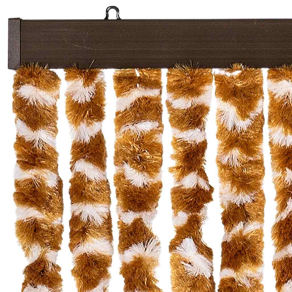 insektgardin 56x185 cm chenille okker og hvid