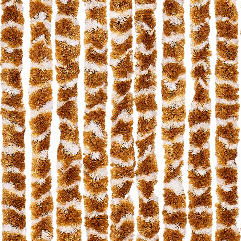 insektgardin 56x185 cm chenille okker og hvid