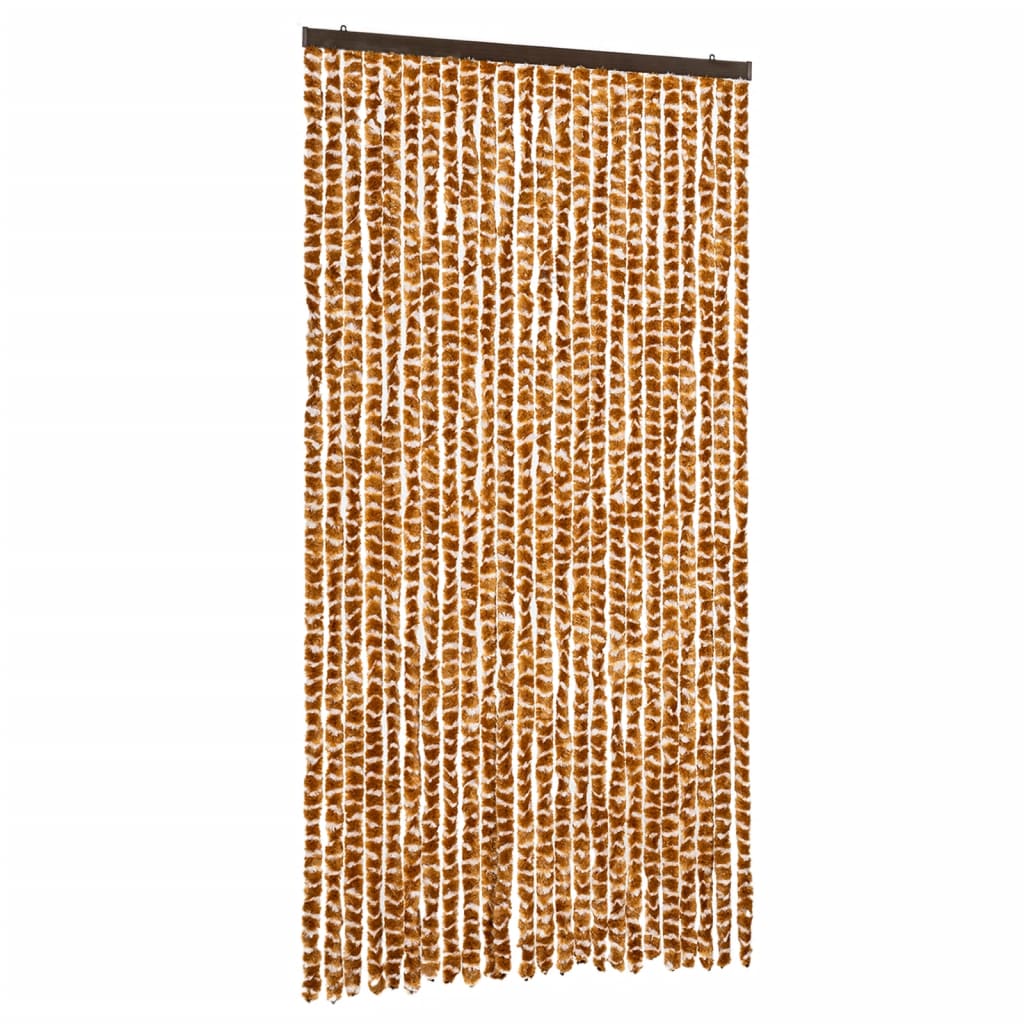insektgardin 100x220 cm chenille okker og hvid