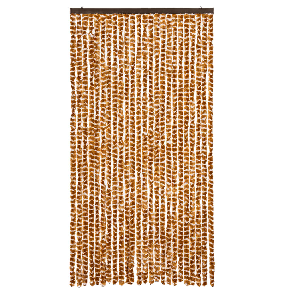 insektgardin 100x220 cm chenille okker og hvid