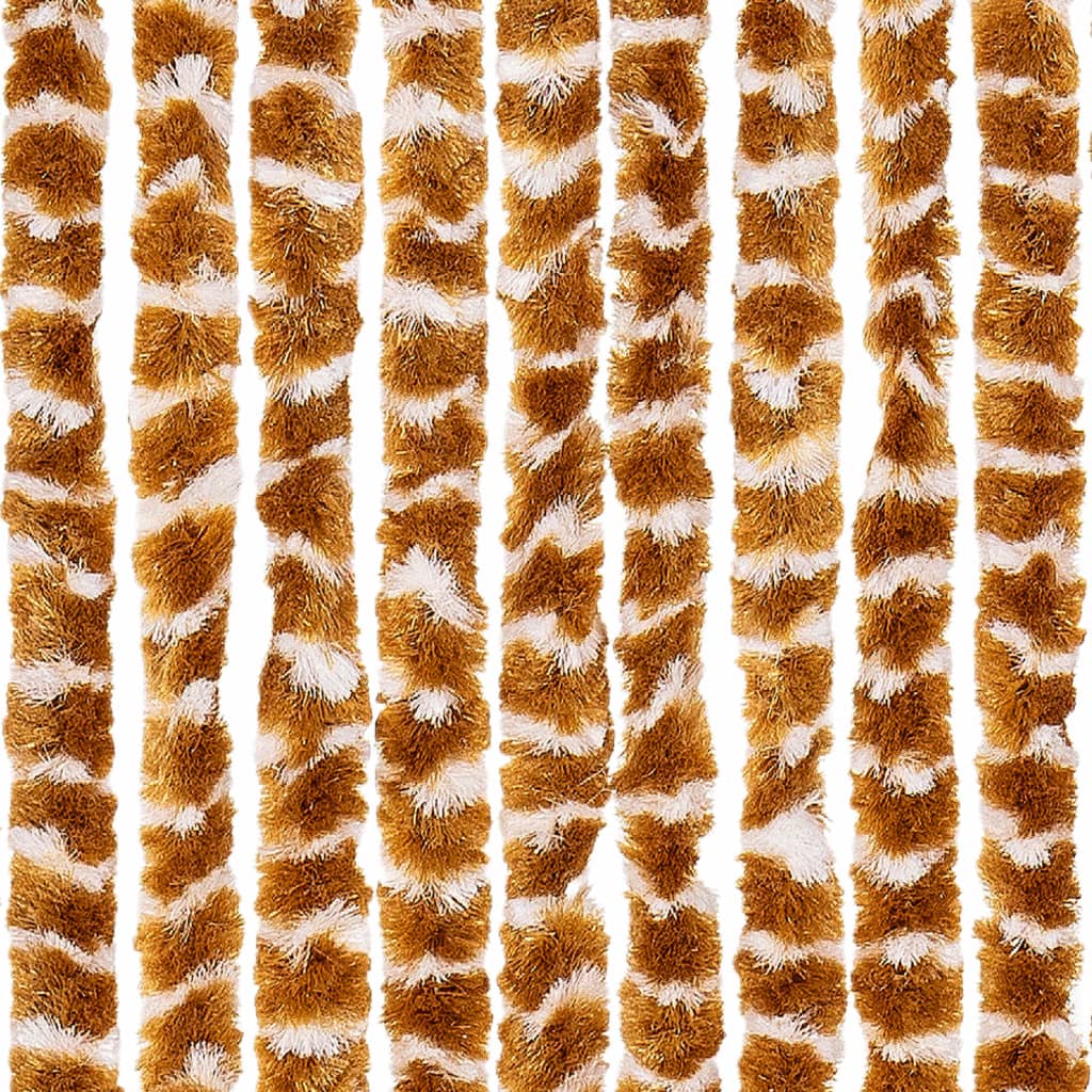 insektgardin 100x220 cm chenille okker og hvid