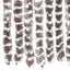 insektgardin 90x220 cm chenille gråbrun og hvid
