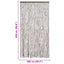 insektgardin 100x220 cm chenille gråbrun og hvid