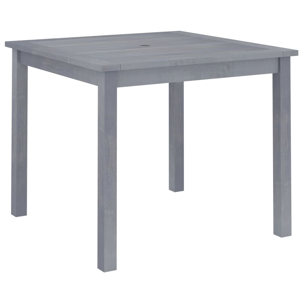 havebord 88x88x74 cm massivt akacietræ grå