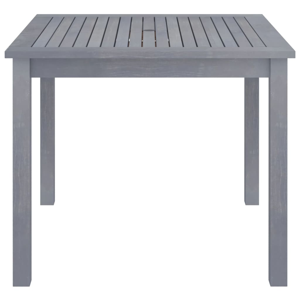 havebord 88x88x74 cm massivt akacietræ grå