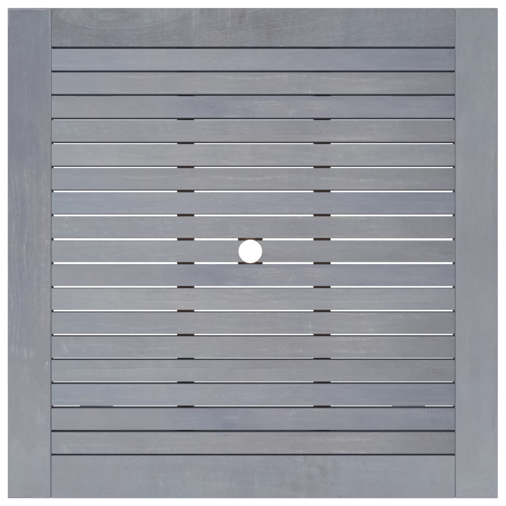 havebord 88x88x74 cm massivt akacietræ grå