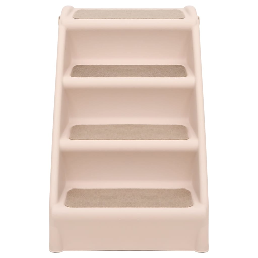 foldbar hundetrappe 62x40x49,5 cm cremefarvet