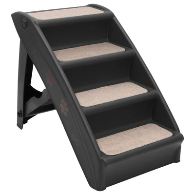 foldbar hundetrappe 62x40x49,5 cm sort