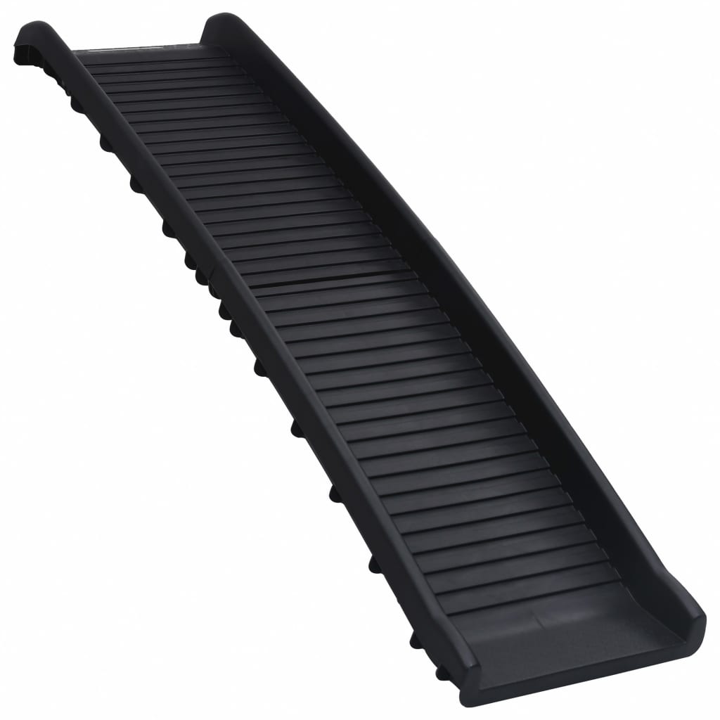 foldbar hunderampe 155,5x40x15,5 cm sort
