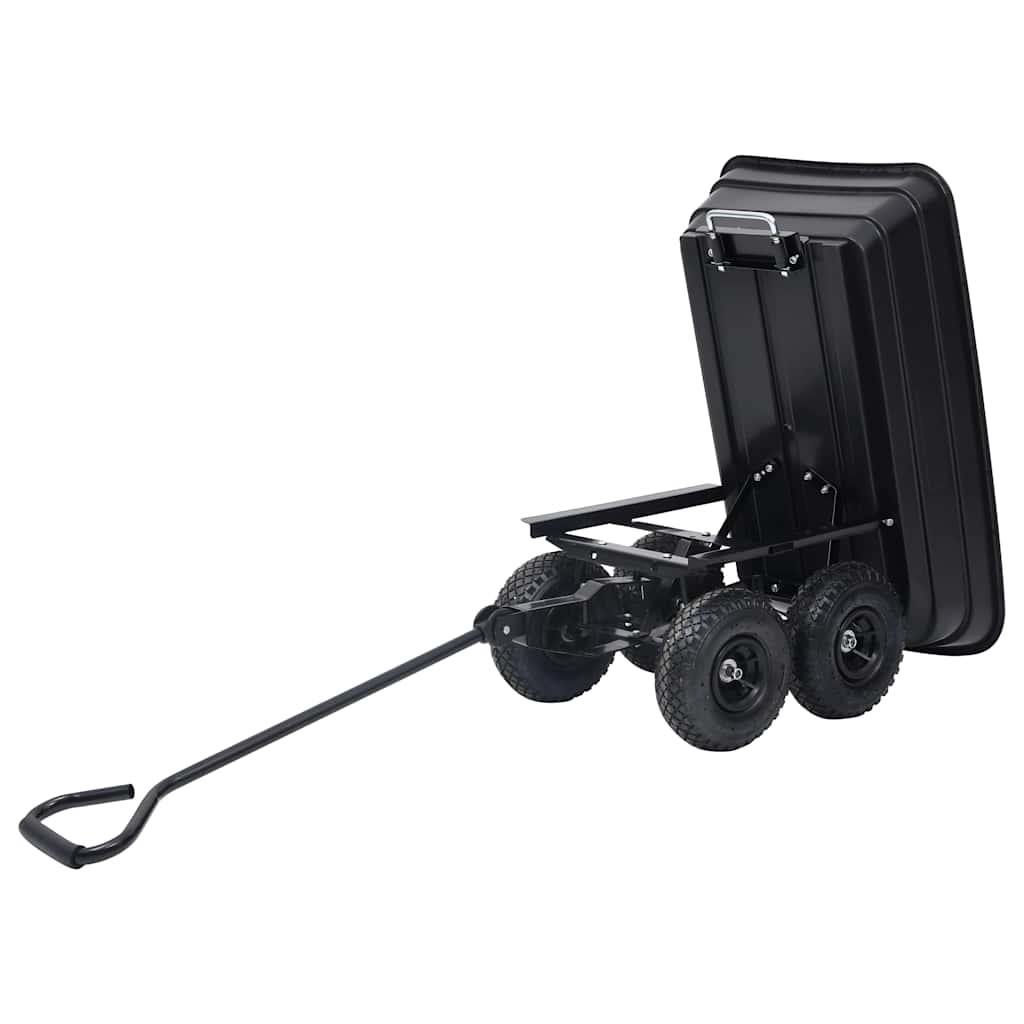 havevogn med vippelad 300 kg 75 l sort