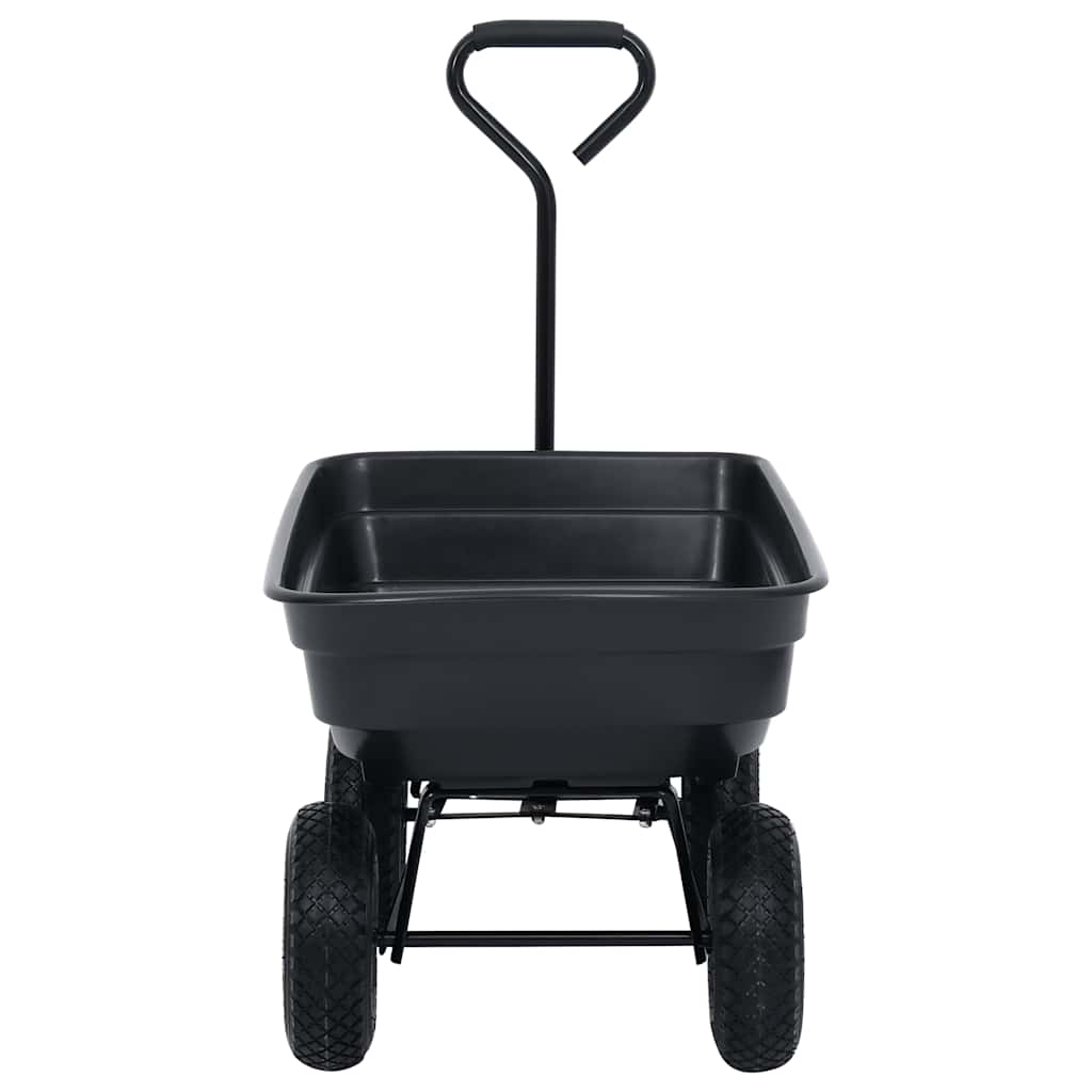 havevogn med vippelad 300 kg 75 l sort