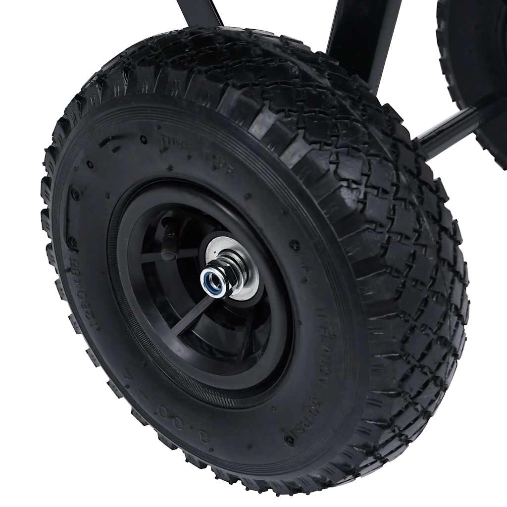 havevogn med vippelad 300 kg 75 l sort