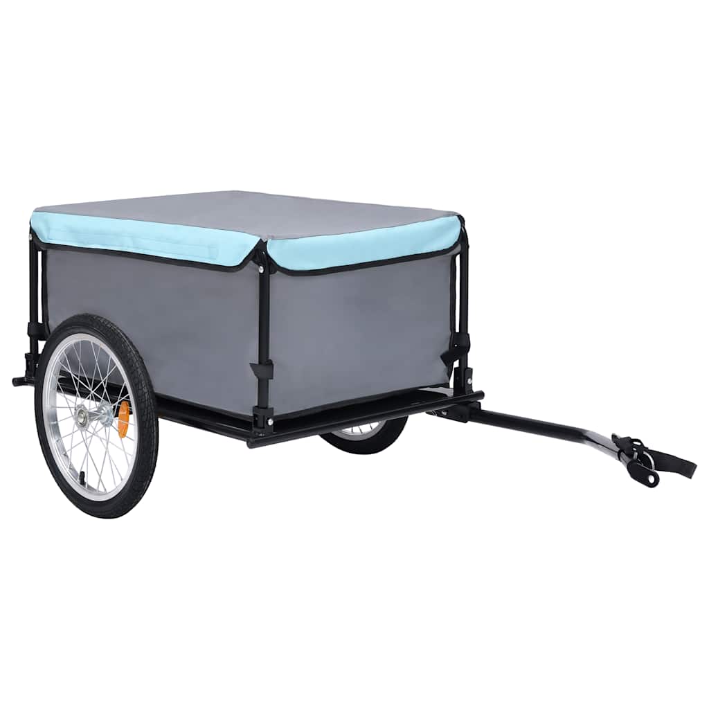 cykelvogn 65 kg grå og blå