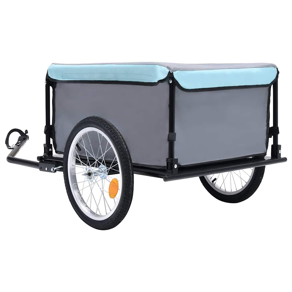 cykelvogn 65 kg grå og blå