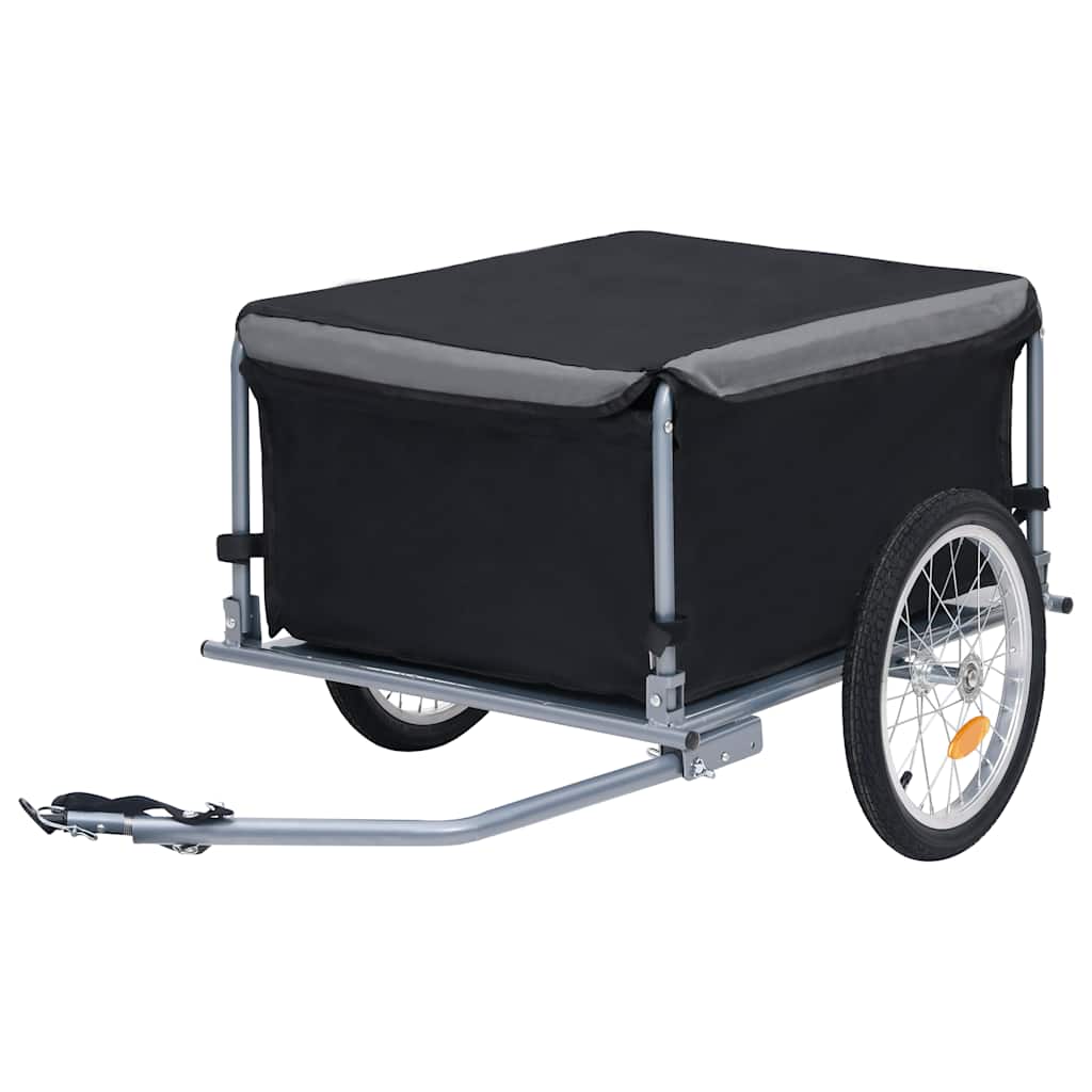 cykelvogn 65 kg sort og grå