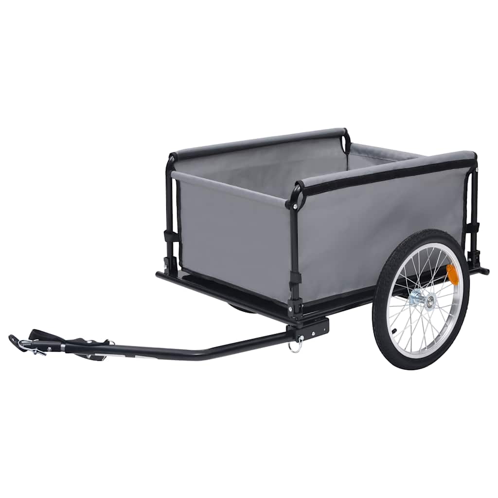 cykelanhænger 65 kg grå og orange