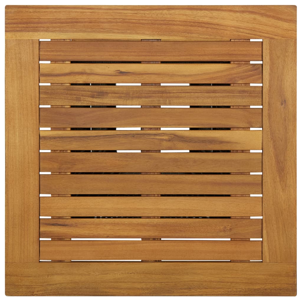 barbord 60x60x110 cm polyrattan og massivt akacietræ sort