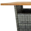 barbord 60x60x110 cm polyrattan og massivt akacietræ grå