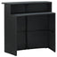 barbord til haven 120x55x110 cm polyrattan sort
