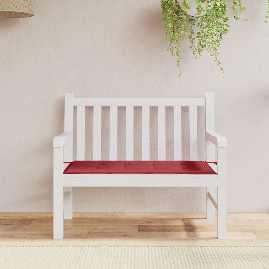 hynde til havebænk 100x50x3 cm oxfordstof vinrød