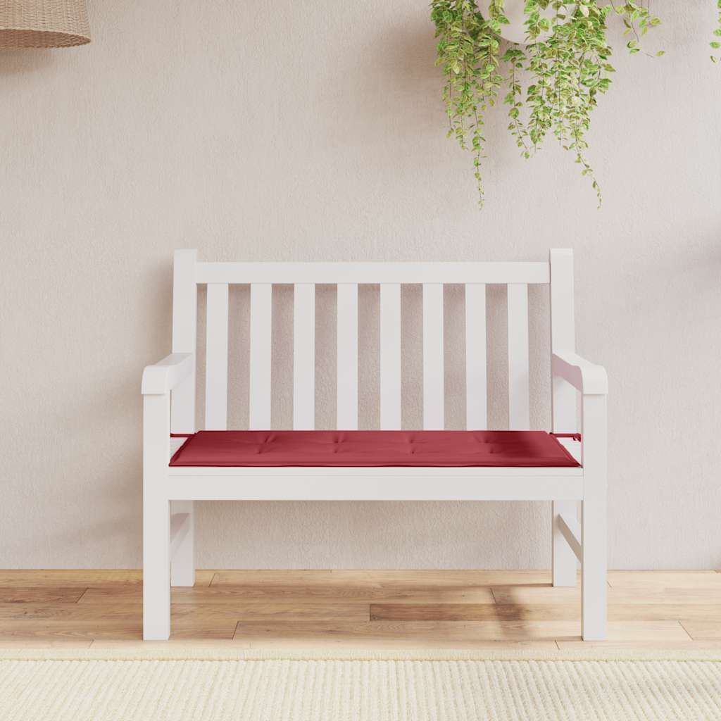 hynde til havebænk 120x50x3 cm oxfordstof vinrød
