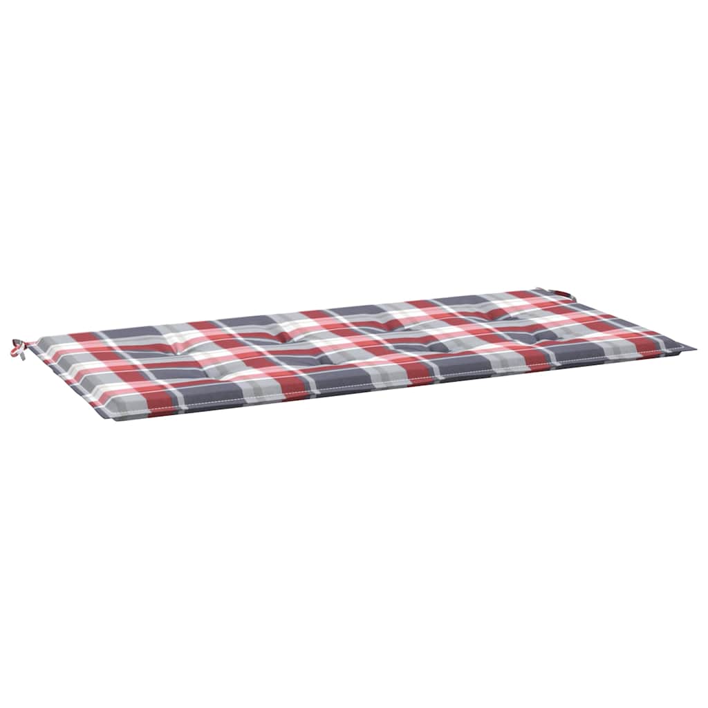 hynde til havebænk 120x50x3 cm oxfordstof ternet rød